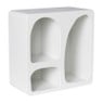 3 vakkenkast Zaha organic - MDF - wit - 30x30x15 cm