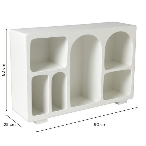 6 vakkenkast Zaha organic - MDF - 60x90x25 cm