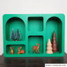 Wandkastje Zaha organic - MDF - groen - 28x40x9 cm
