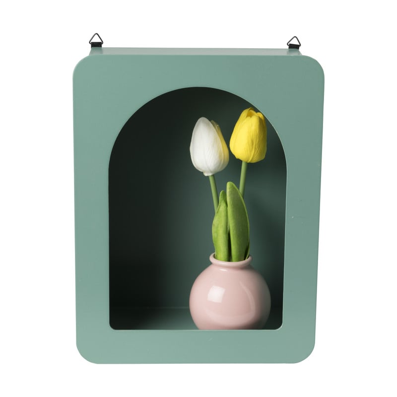 Wandkastje Zaha - groen - 26.8x20.5x10 cm