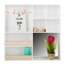 Letterbak met spiegel - 50x50 cm - wit 