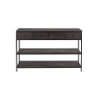 Sidetable met 4 lades - zwart/donkerbruin - 121x34x77 cm 