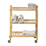 Trolley bamboe - bruin - 80x60x33.5 cm
