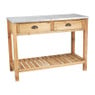 Sidetable met zinken blad - 102x45x76 cm