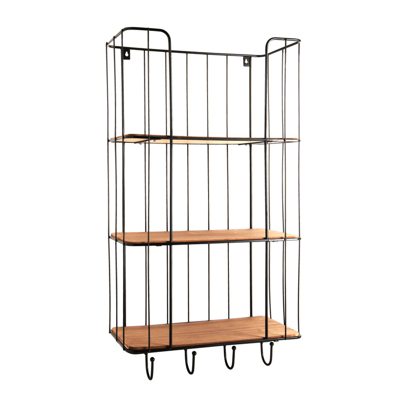 Wand-bakkerskast met 3 planken - 40x20x73 cm