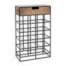 Wijnrek met lade - voor 20 flessen - 71x44x21 cm 