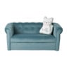 Kids bankje velvet - blauw