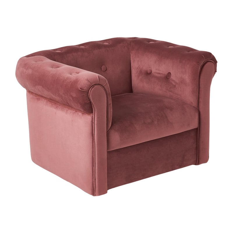 Kids stoeltje velvet - roze