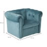 Kids stoeltje velvet - blauw