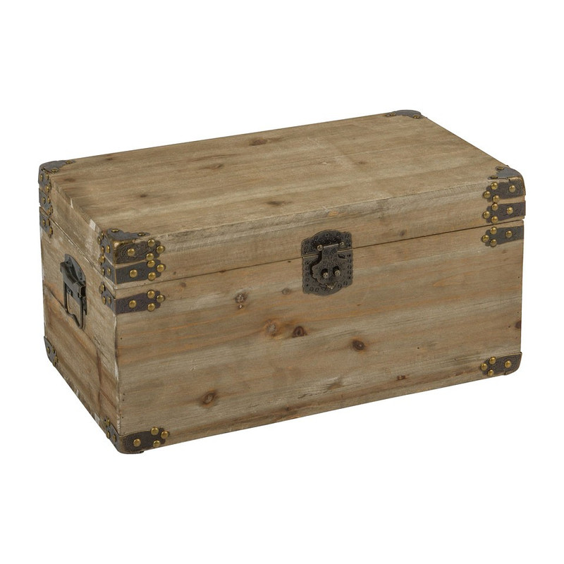 Houten kist - white wash - 48x27x23 cm