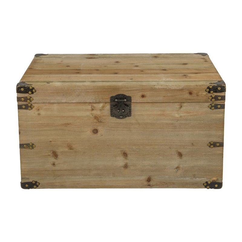 Houten kist - white wash - 69x45x36 cm