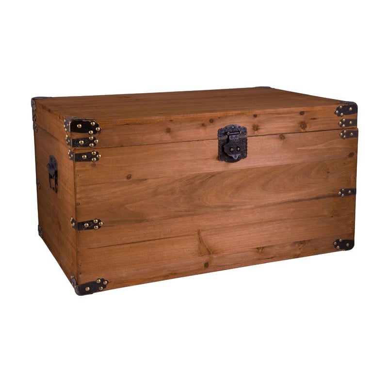 Houten kist - lichtbruin - 69x45x36 cm