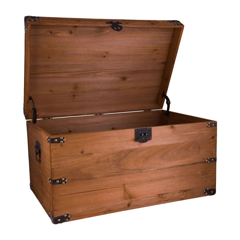 Houten kist - lichtbruin - 69x45x36 cm