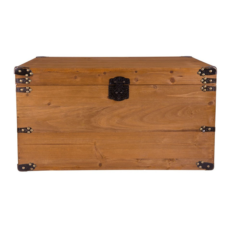 Houten kist - lichtbruin - 69x45x36 cm