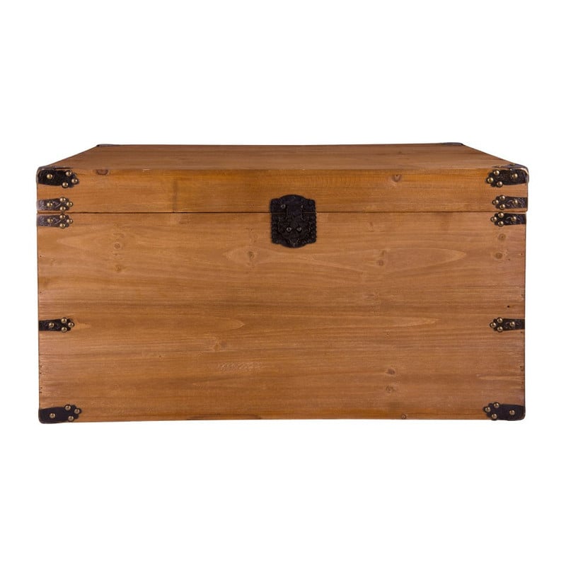 Houten kist - lichtbruin - 76x52x42 cm