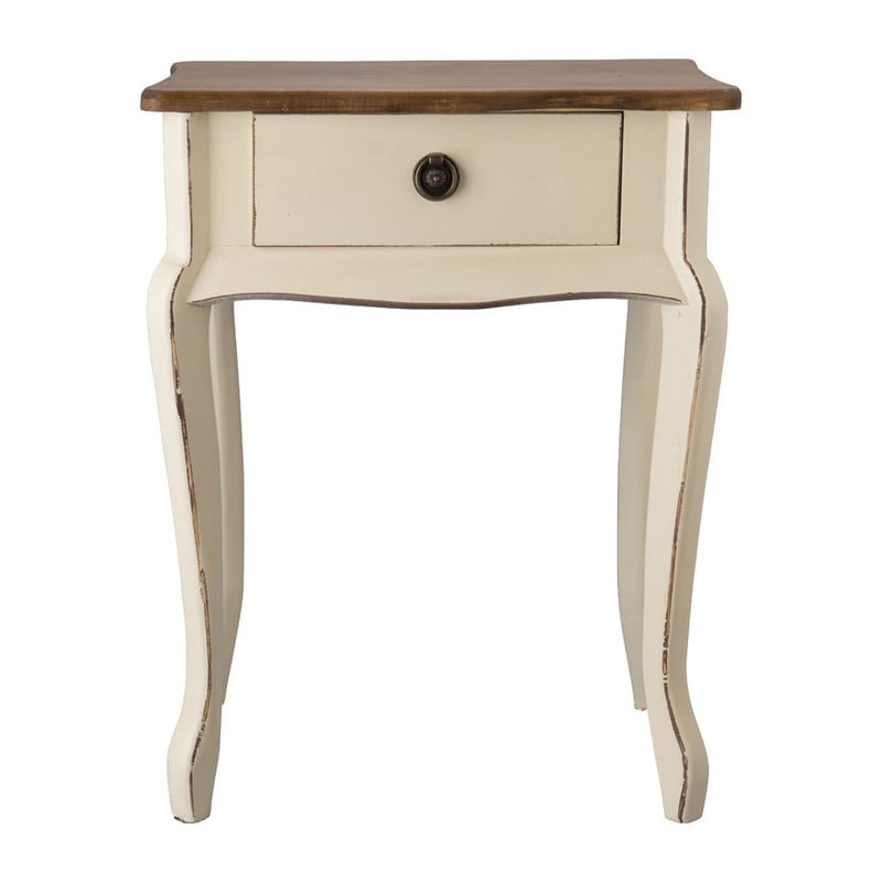 Sidetable hout - 44x32x57 cm - wit