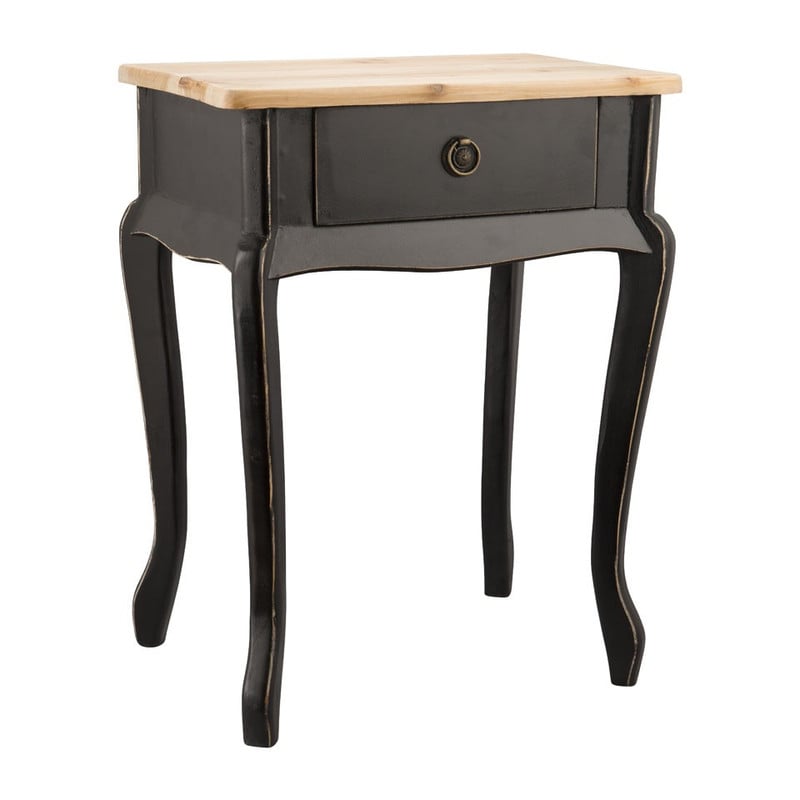 Sidetable hout - 44x32x57 cm - zwart