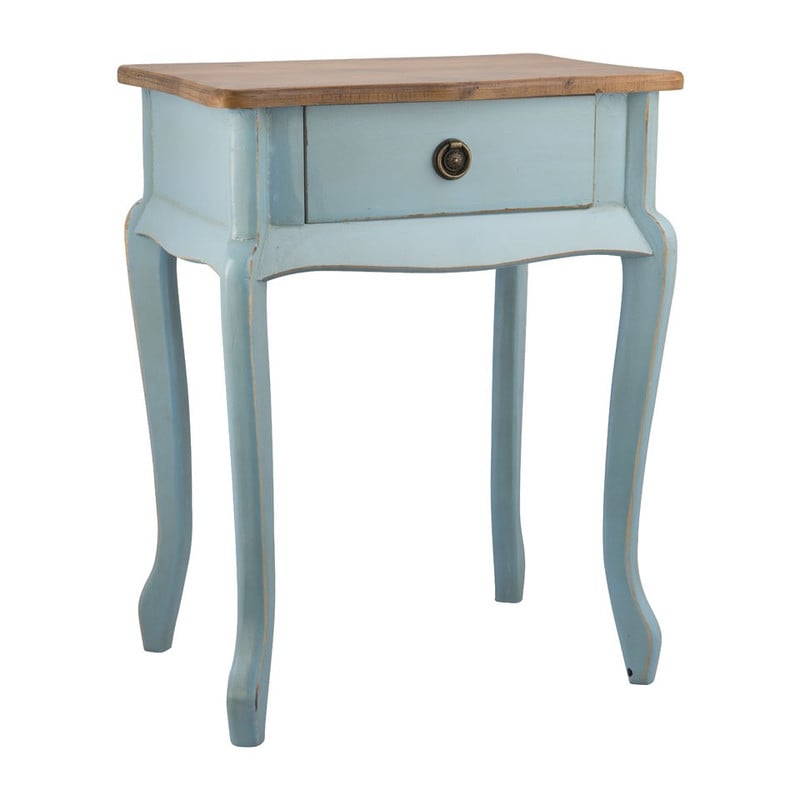Sidetable hout - 44x32x57 cm - blauw
