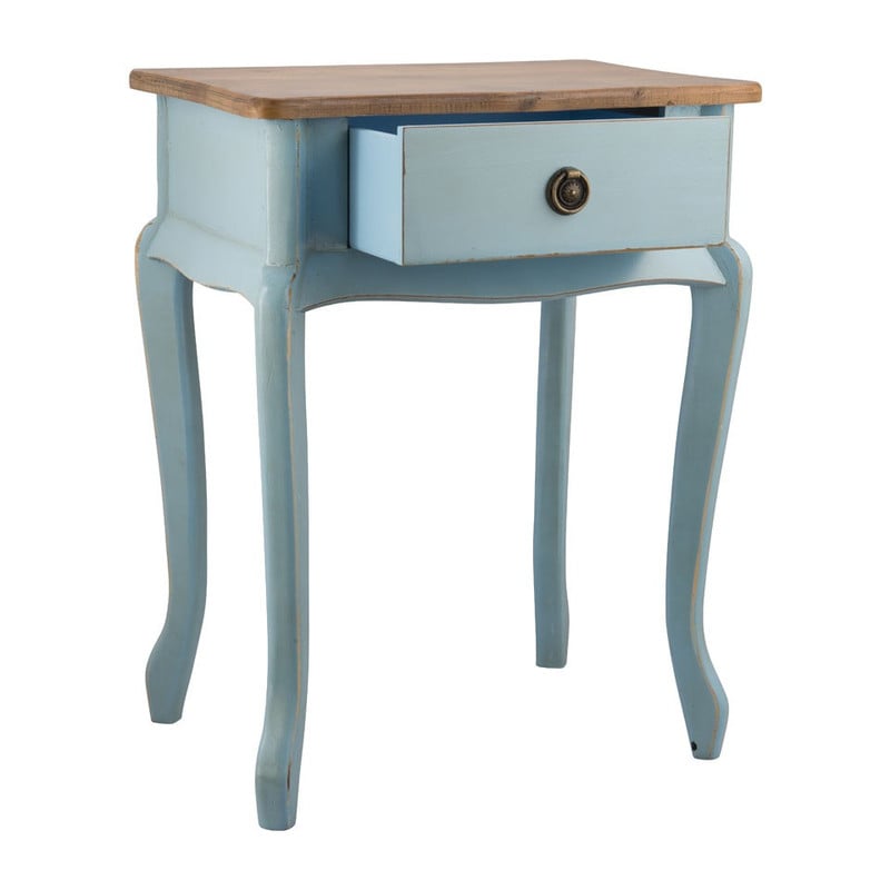 Sidetable hout - 44x32x57 cm - blauw