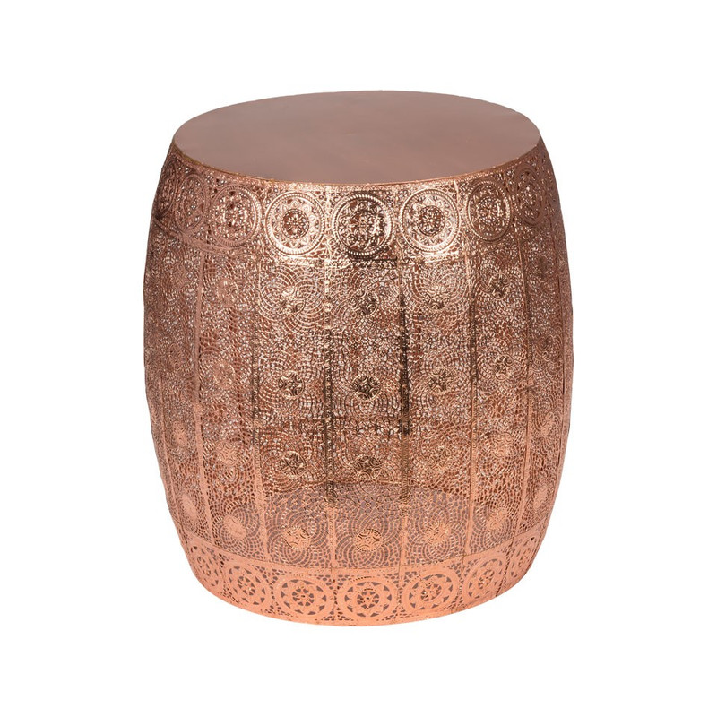 Bijzettafeltje rond - 40x41 cm - koper