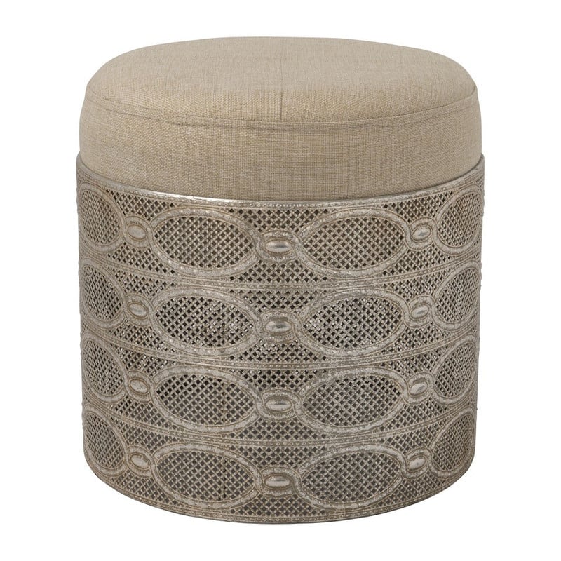Poefje medina - antic zilver - 34x35 cm 