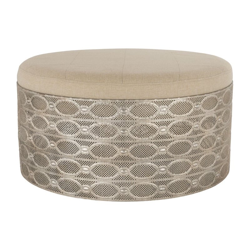 Poef medina - antic zilver - 78x42 cm