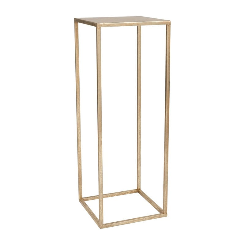 Bijzettafeltje antic gold - 27x27x75 cm