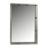 Dienblad met glas - 43 x 29 x 5  cm- zilverkleurig
