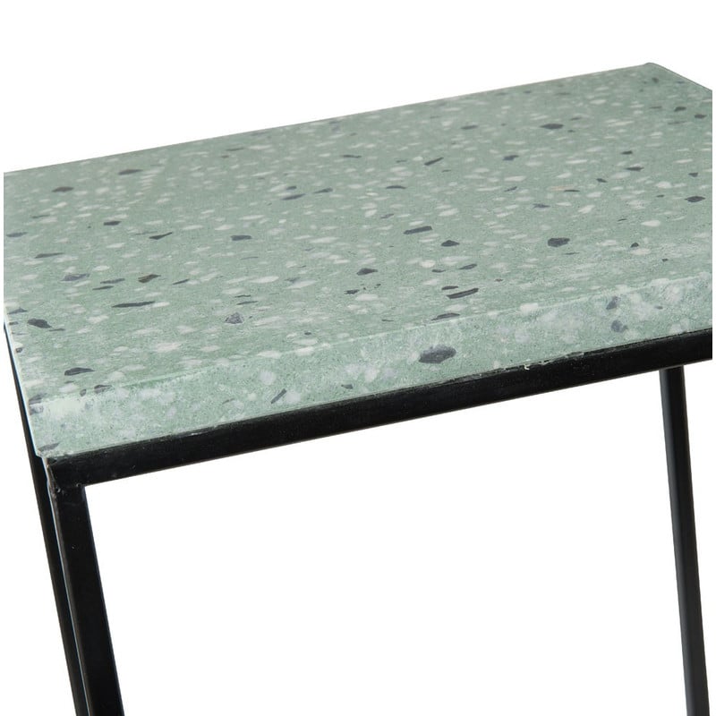 Bijzettafel terrazzo - groen - 30x30 cm