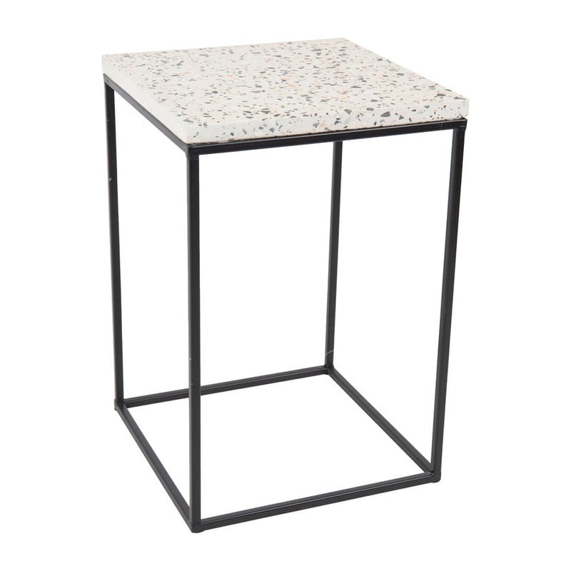 Bijzettafeltje terrazzo - 30x30x44 cm