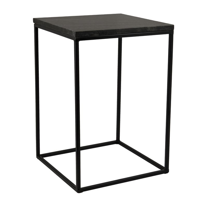 Bijzettafel marmer zwart - 30x30 cm