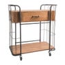 Bakkerskast met lade - 75x41x76 cm - zwart