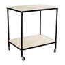 Trolley  2 planken - zwart - 40x55x62 cm