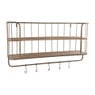 Wand-bakkerskast met haken - antic gold - 80x21x42 cm