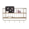 Wand-bakkerskast met haken - antic gold - 80x21x42 cm