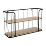 Wand-bakkerskast met 2 planken - 36x20x60 cm - zwart