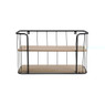 Wand-bakkerskast met 2 planken - 36x20x60 cm - zwart