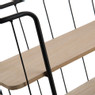 Wand-bakkerskast met 2 planken - 36x20x60 cm - zwart