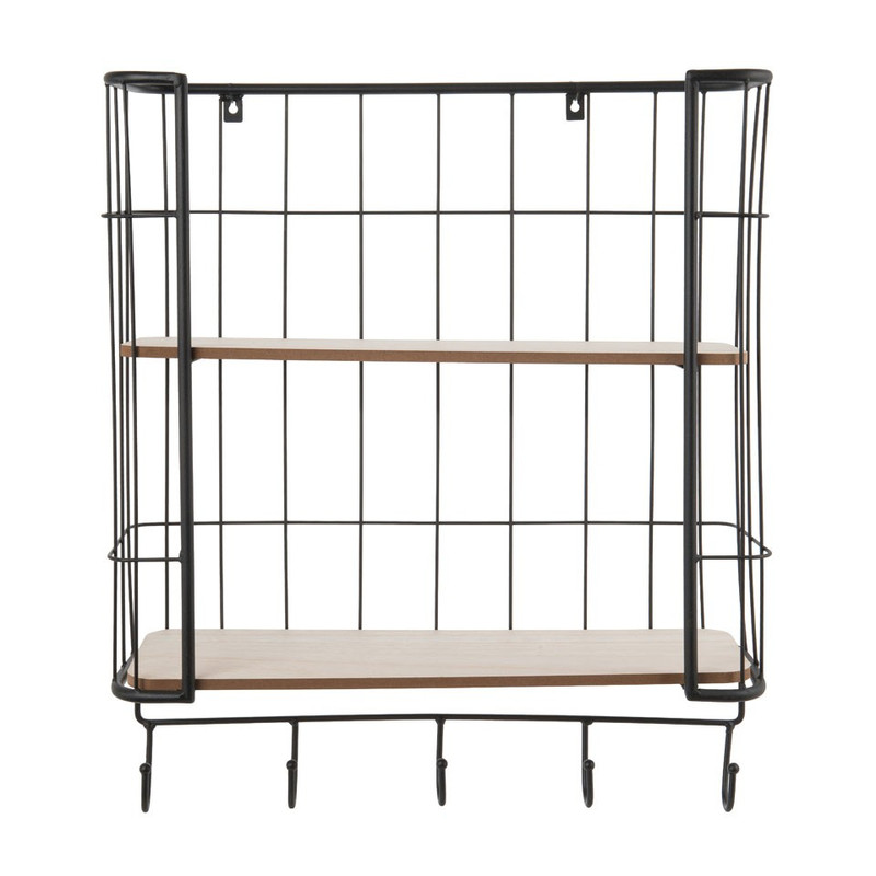 Wand-bakkerskast met haken - 51x16x62 cm