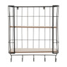 Wand-bakkerskast met haken - 51x16x62 cm