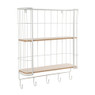 Wand-bakkerskastje met haken - 16x51x62 cm - wit