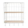 Wand-bakkerskastje met haken - 16x51x62 cm - wit