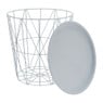 Opbergmand Malmö met dienblad - wit - 40x41 cm