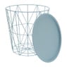 Opbergmand Malmö met dienblad - blauw - 40x41 cm