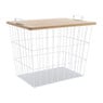 Opbergmand met deksel Malmo - wit - 52x37x44 cm