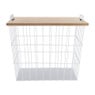 Opbergmand met deksel Malmo - wit - 52x37x44 cm