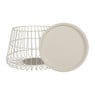Opbergmand met dienblad Malmö - wit - 56x36 cm