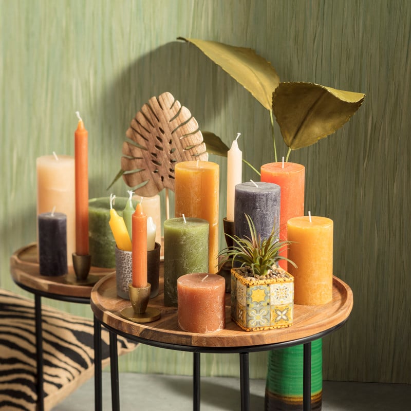 Bijzettafels met houten blad - set van 2