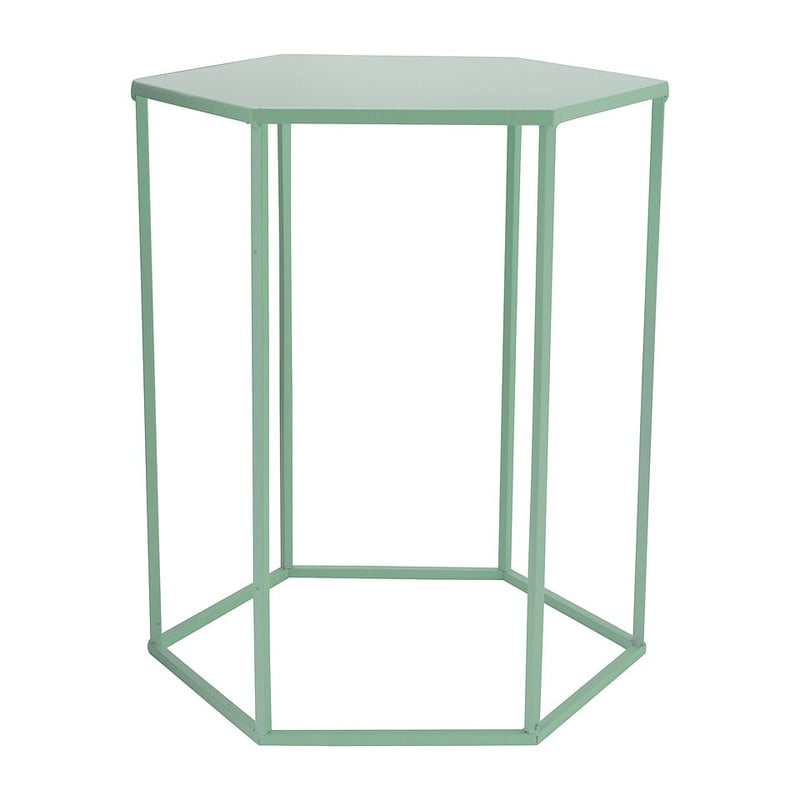 Bijzettafeltje 6-kant - groen - 35x40x45 cm