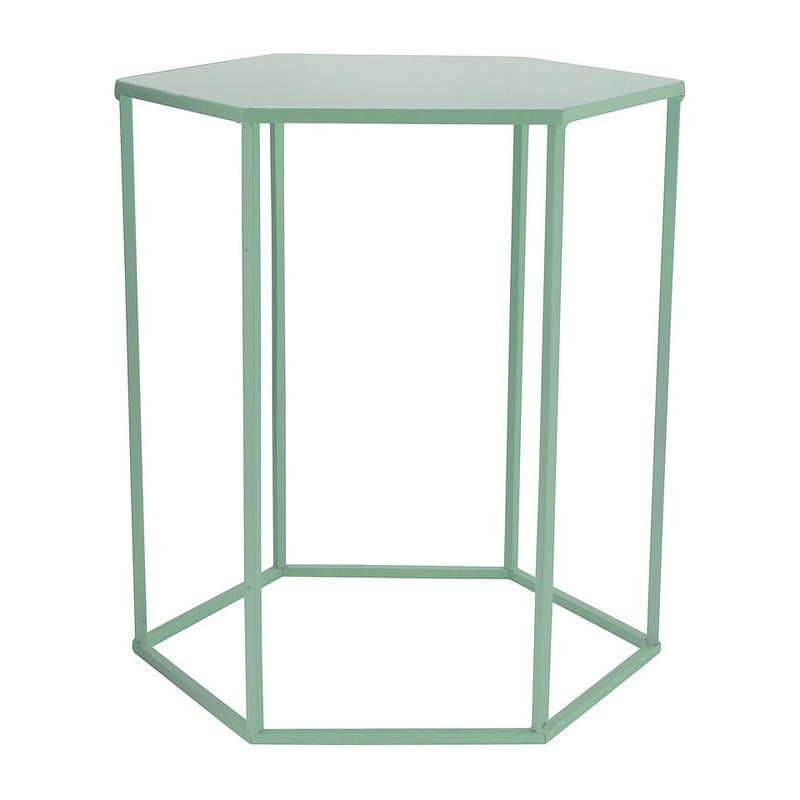 Bijzettafeltje 6-kant - groen - 40x45x50 cm